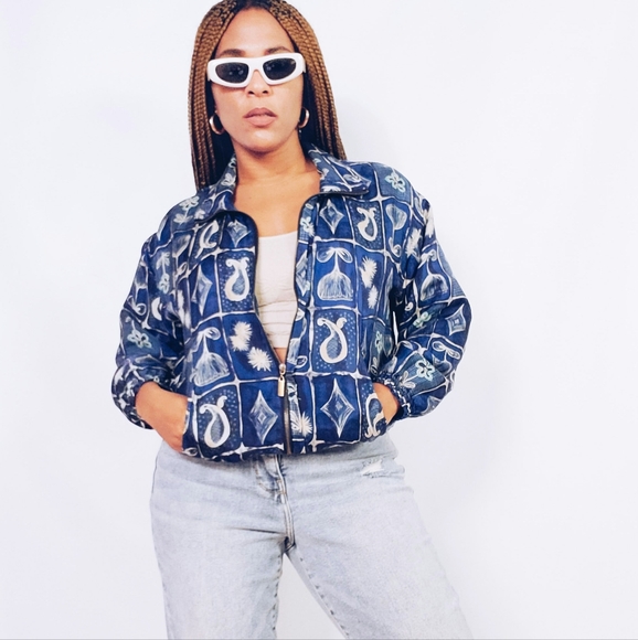 Silk Bomber Jacket - Picture 2 of 8